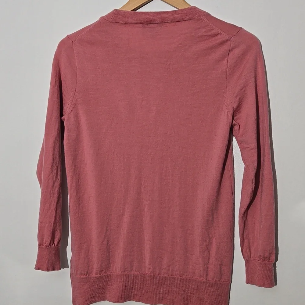 J. Crew Tippi Soft Mauve Knit Merino Wool Top Size M